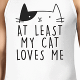 My Cat Loves Me Men's Sleeveless Tank Top Unique Cat Graphic