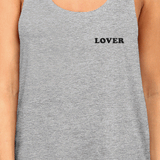 Lover Women's Racerback Tank Top Simple Typography Cute Gift Ideas