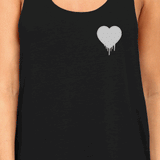 Melting Heart Women TankTop Heart Printed Chest Size Graphic  Tank