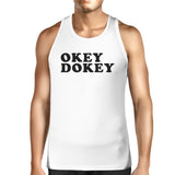 Okey Dokey Men's White Cotton Tank Top Simple Design Tanks For Men