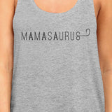 Mamasaurus Womens Grey Unique Design Graphic Tanks Gift For Moms