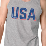 USA With Stars Mens Sleeveless Top Funny Independence Day Tanks