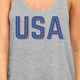 USA With Stars Cute Womens Racerback Tank Top For Fourth Of July