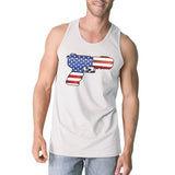 Unique American Flag Mans Graphic Tank Top Pistol Shape Flag Tanks
