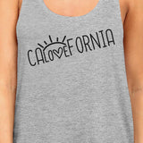 Calovefornia Cute Womens Summer Tanks Cotton Round Neck Line Tanks