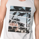 Palm Trees California Sunset Photography Mens Graphic Tanks Cotton