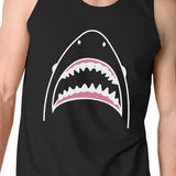 Shark Mens Black Sleeveless Tshirt Summer Cotton Tanks Gift For Him