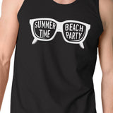 Summer Time Beach Party Mens Black Tank Top