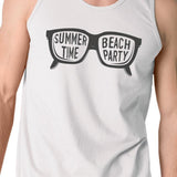 Summer Time Beach Party Mens White Tank Top