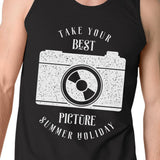 Take Your Best Picture Summer Holiday Mens Black Tank Top