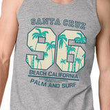 Santa Cruz Beach California Mens Grey Tank Top