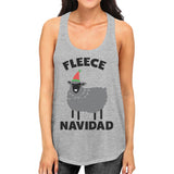 Fleece Navidad Womens Racerback Tank Top For Christmas Gym Workout