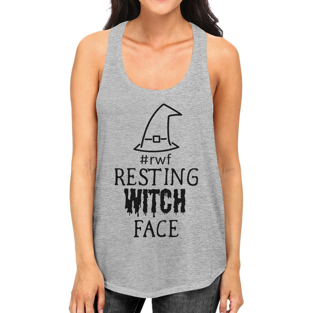 Rwf Resting Witch Face Womens Grey Tank Top