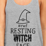 Rwf Resting Witch Face Womens Grey Tank Top