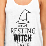 Rwf Resting Witch Face Womens White Tank Top