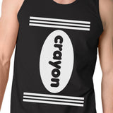 Crayon Mens Black Tank Top