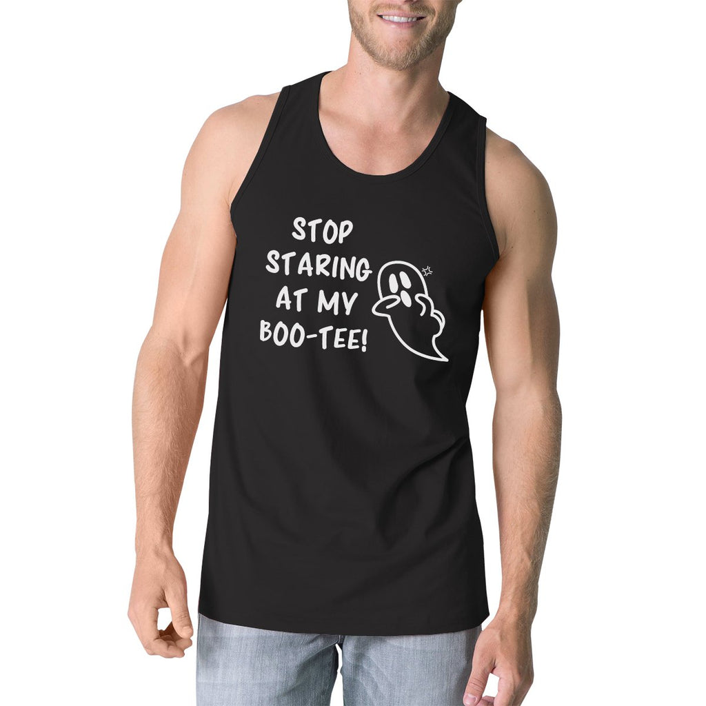 Stop Staring At My Boo-Tee Ghost Mens Black Tank Top