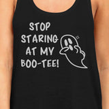 Stop Staring At My Boo-Tee Ghost Womens Black Tank Top