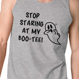 Stop Staring At My Boo-Tee Ghost Mens Grey Tank Top