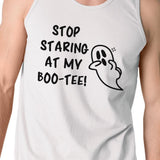 Stop Staring At My Boo-Tee Ghost Mens White Tank Top