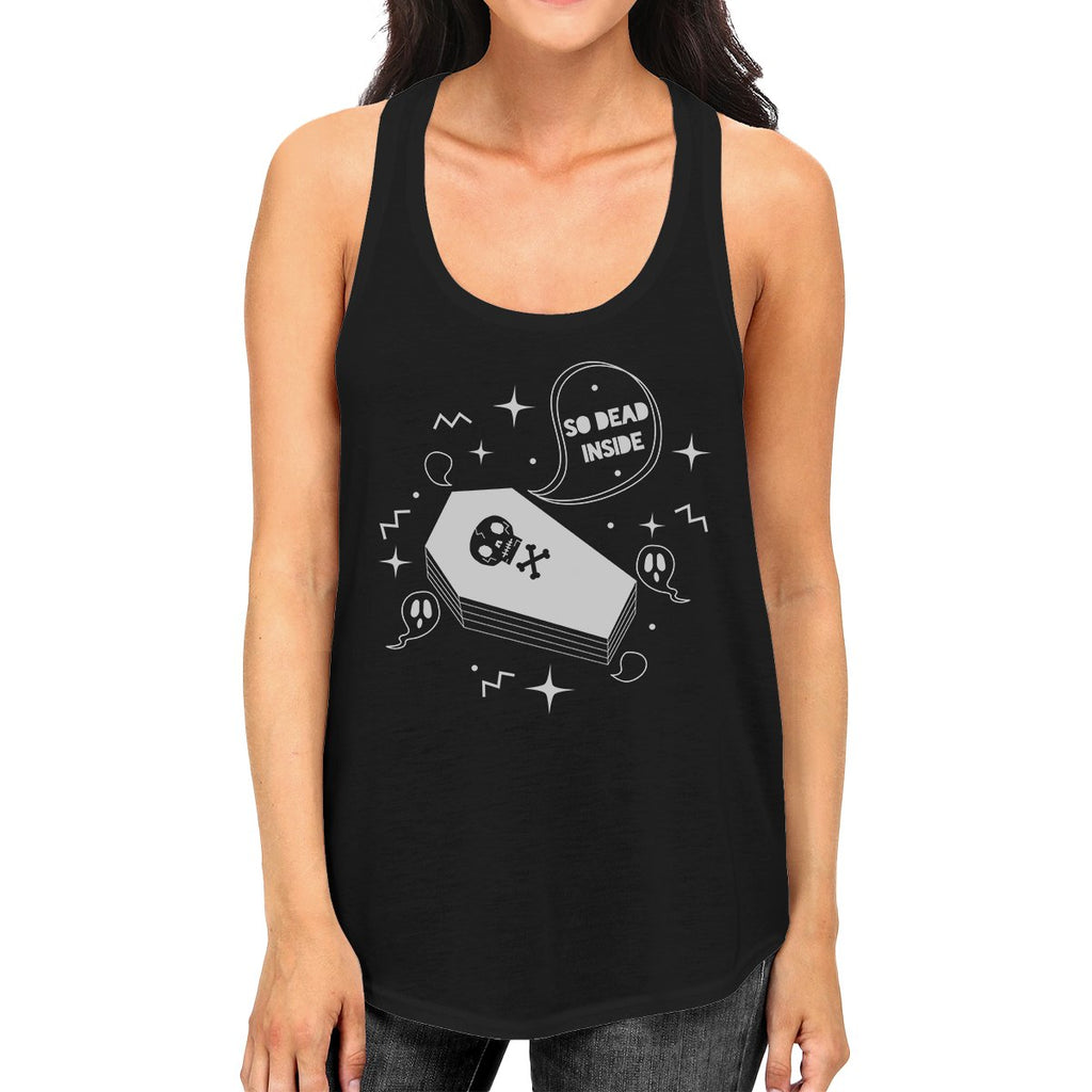 So Dead Inside Coffin Womens Black Tank Top