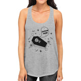 So Dead Inside Coffin Womens Grey Tank Top