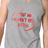 Trust Me I Haven't Been Bitten Blood Mens Grey Tank Top