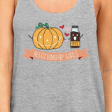 Pumpkin Spice Relationship Goals Womens Grey Tank Top
