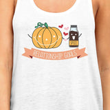 Pumpkin Spice Relationship Goals Womens White Tank Top