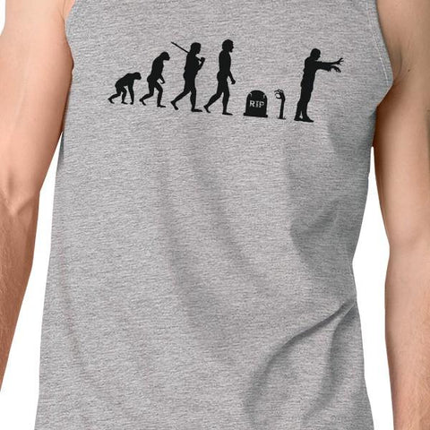 Zombie Evolution Mens Grey Tank Top