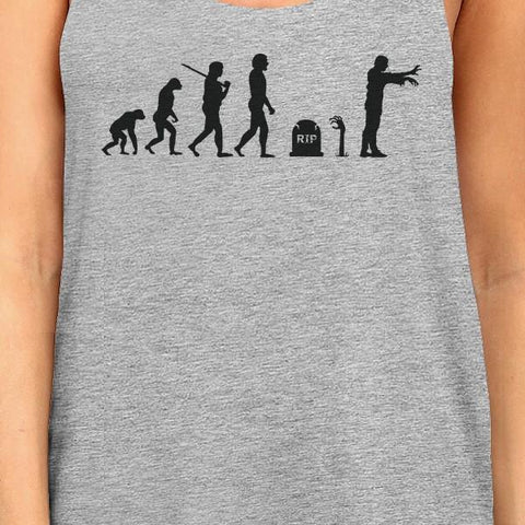 Zombie Evolution Womens Grey Tank Top