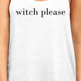 Witch Please Womens White Tank Top