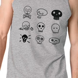 Skulls Mens Grey Tank Top