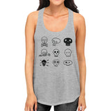Skulls Womens Grey Tank Top