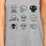 Skulls Womens Grey Tank Top