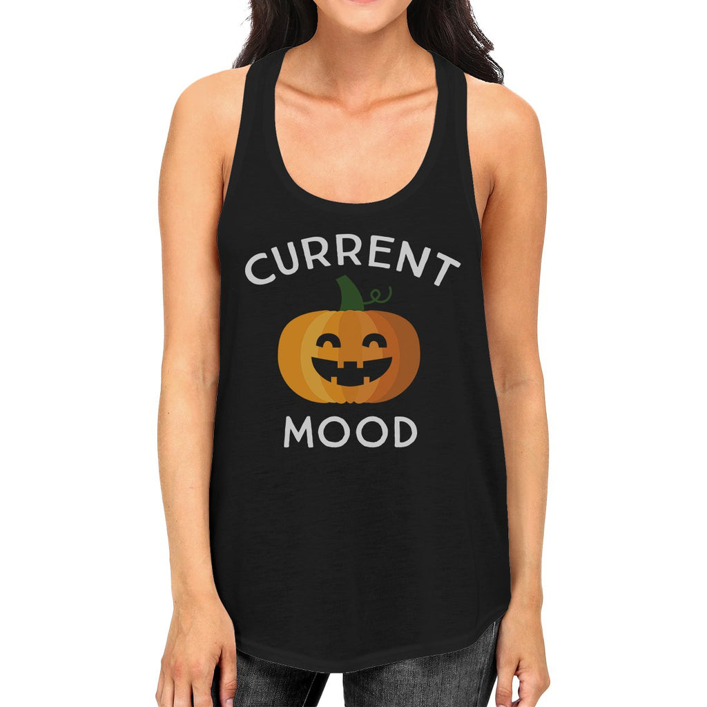 Pumpkin Current Mood Womens Black Tank Top