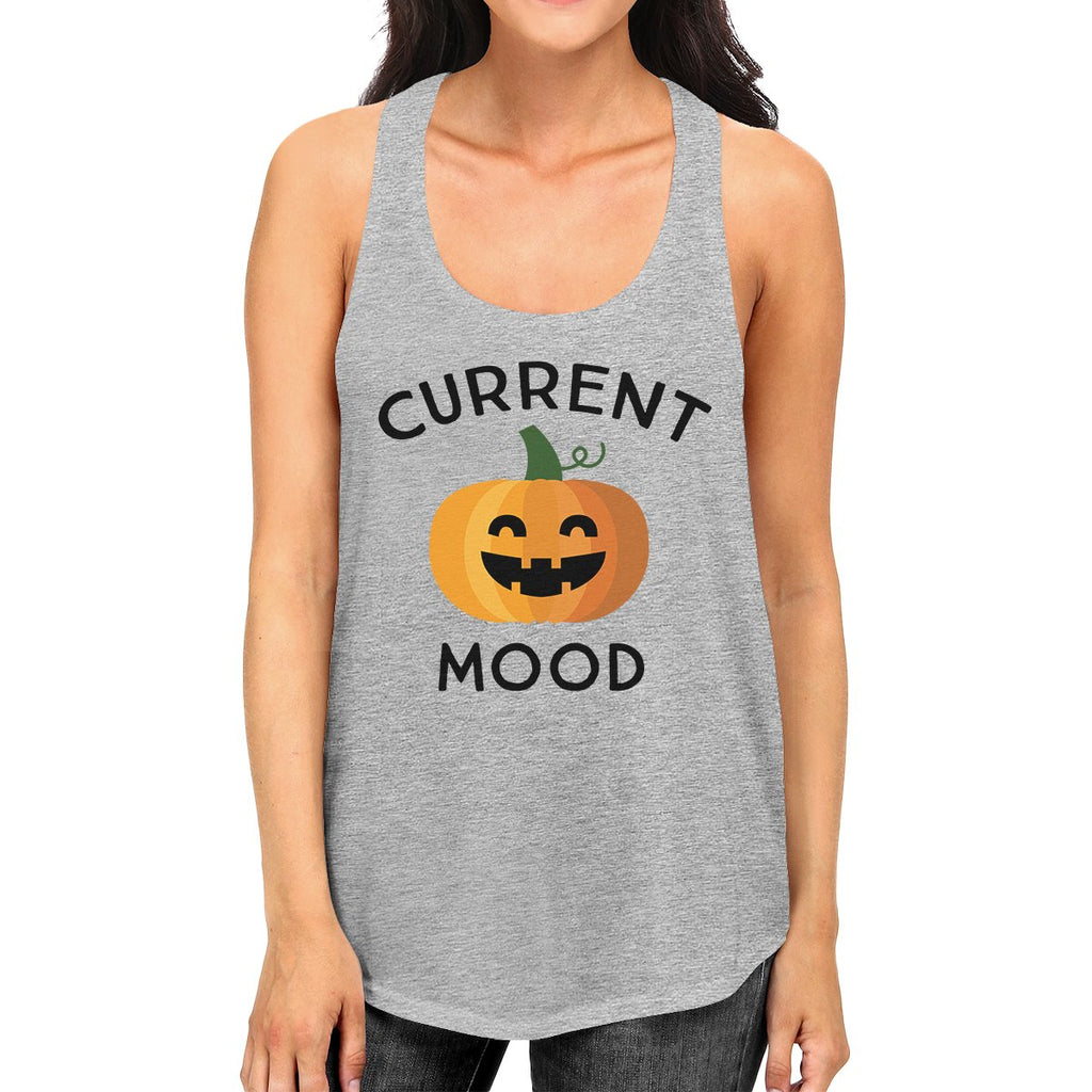 Pumpkin Current Mood Womens Grey Tank Top