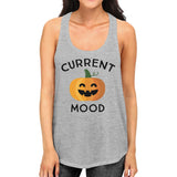 Pumpkin Current Mood Womens Grey Tank Top