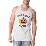 Pumpkin Current Mood Mens White Tank Top