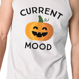 Pumpkin Current Mood Mens White Tank Top