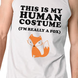This Is My Human Costume Fox Mens White Tank Top