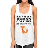 This Is My Human Costume Fox Womens White Tank Top