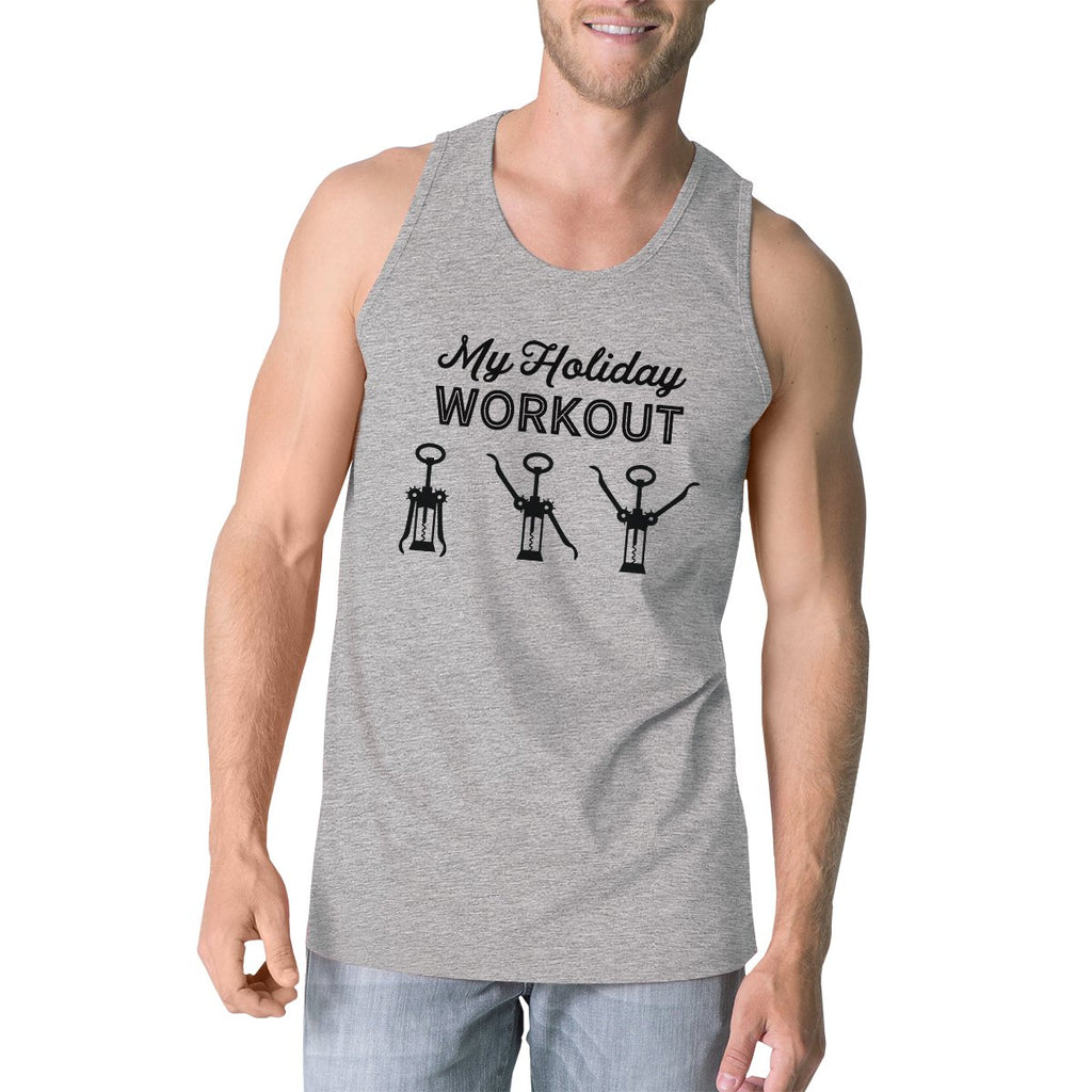 My Holiday Workout Mens Grey Tank Top