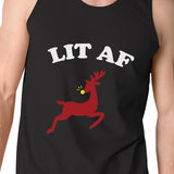 Lit Af Mens Black Tank Top