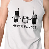 Never Forget Mens White Tank Top