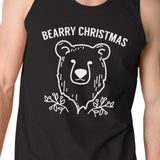 Bearry Christmas Bear Mens Black Tank Top