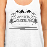 Winter Wonderland Womens White Tank Top