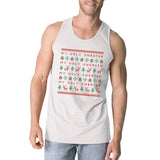 My Ugly Sweater Pattern Mens White Tank Top