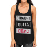 Straight Outta Chemo Breast Cancer Womens Black Tank Top