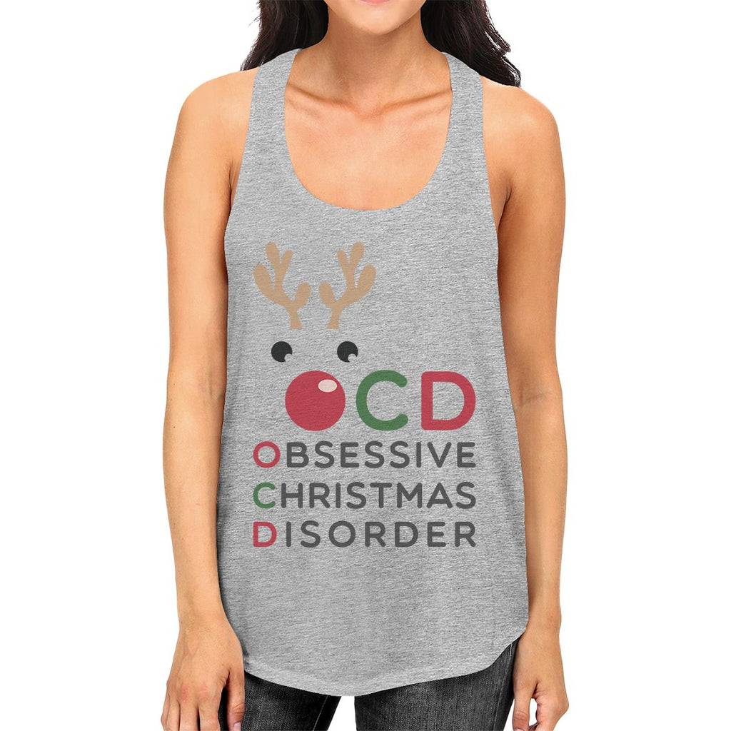 Rudolph OCD Womens Fashion Cute Christmas Gift Tank Top For Workout